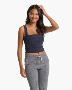 Elevation Square Neck Tank | Midnight Heather