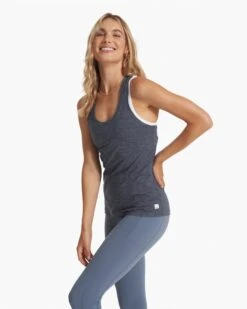 Lux Performance Tank | Azure Heather -TrendSphere VW108HAZ SP23 W ECOMM TOPS 1749 1x1 7d294833 5677 4035 a95d 7d617f4d3e40
