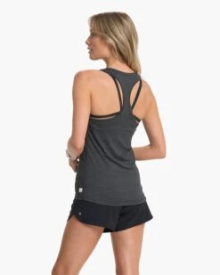 Lux Performance Tank | Charcoal Heather 13 Lux Performance Tank | Charcoal Heather -TrendSphere VW108HCC 0818