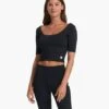 Lux Rib Avant Top | Black -TrendSphere VW1109BLK FA22 W ECOMM TOP 6841