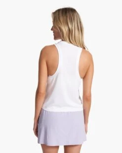 Micro Mesh Tank | White -TrendSphere VW1116WHT FA23 W ECOMM TOPS BACK TOPS 7