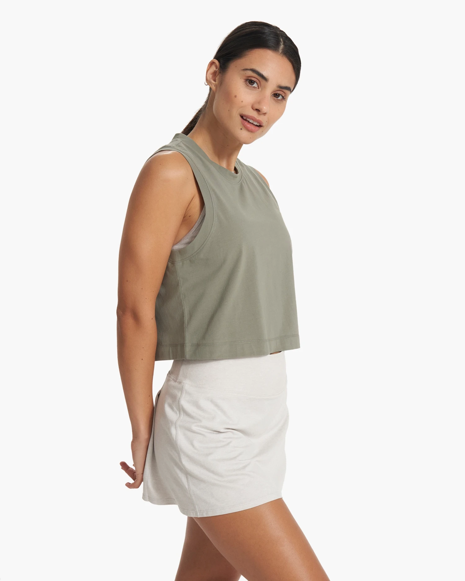 Feather Crop Tank | Pistachio 4 Feather Crop Tank | Pistachio - Image 2