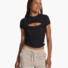 Cove Cut Out Tee | Black -TrendSphere VW1120BLK FA23 W ECOMM TOPS FRONT TOPS 3