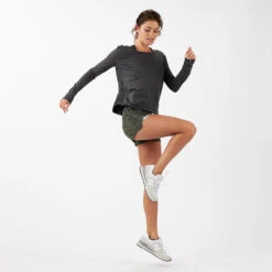 Lux Performance Long Sleeve Tee | Charcoal Heather -TrendSphere VW120HCC 4