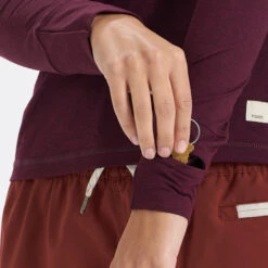 Long-Sleeve Lux Tee | Cerise Heather -TrendSphere VW167HCE 4