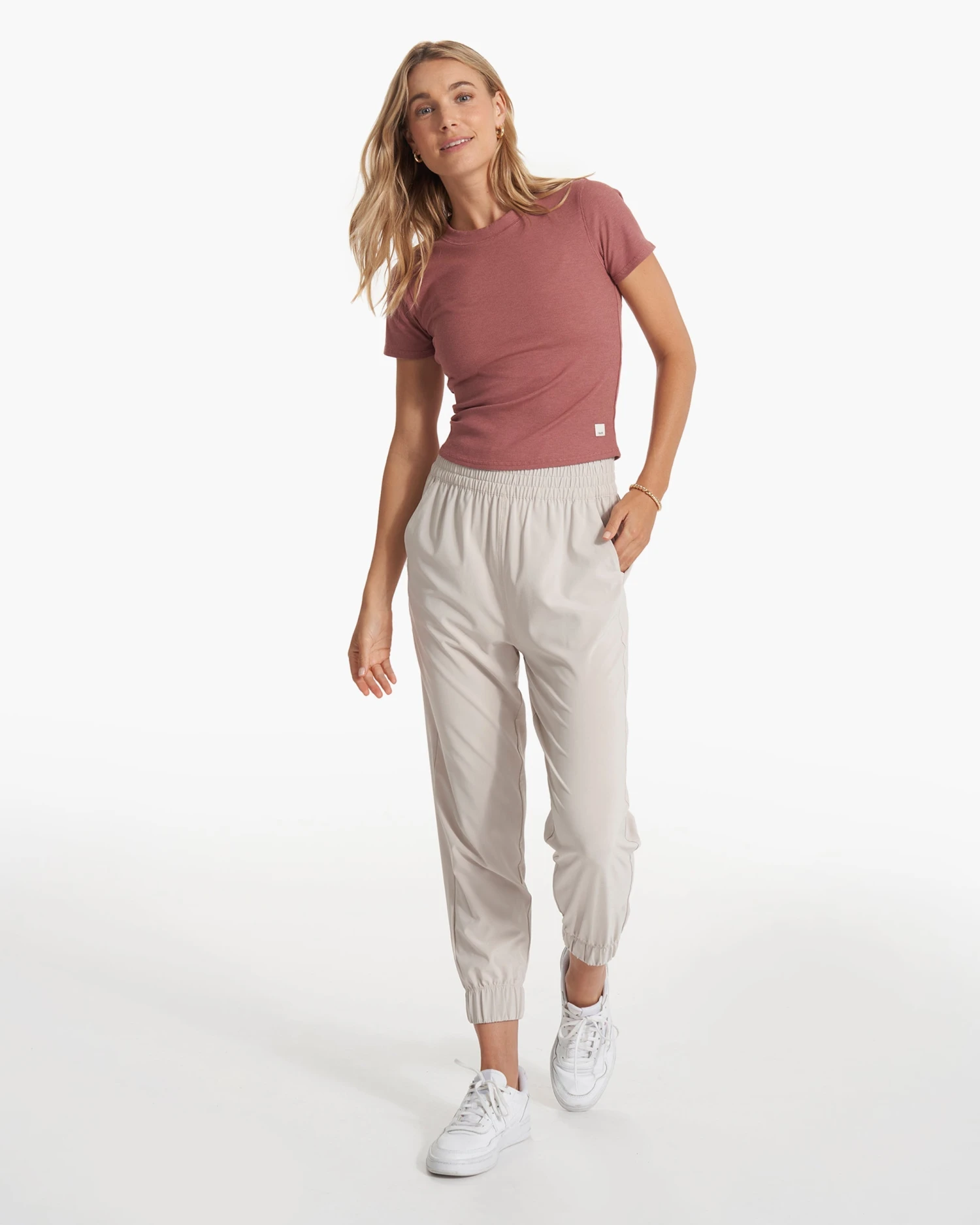 Pose Fitted Tee | Rosewood Heather 6 Pose Fitted Tee | Rosewood Heather - Image 4