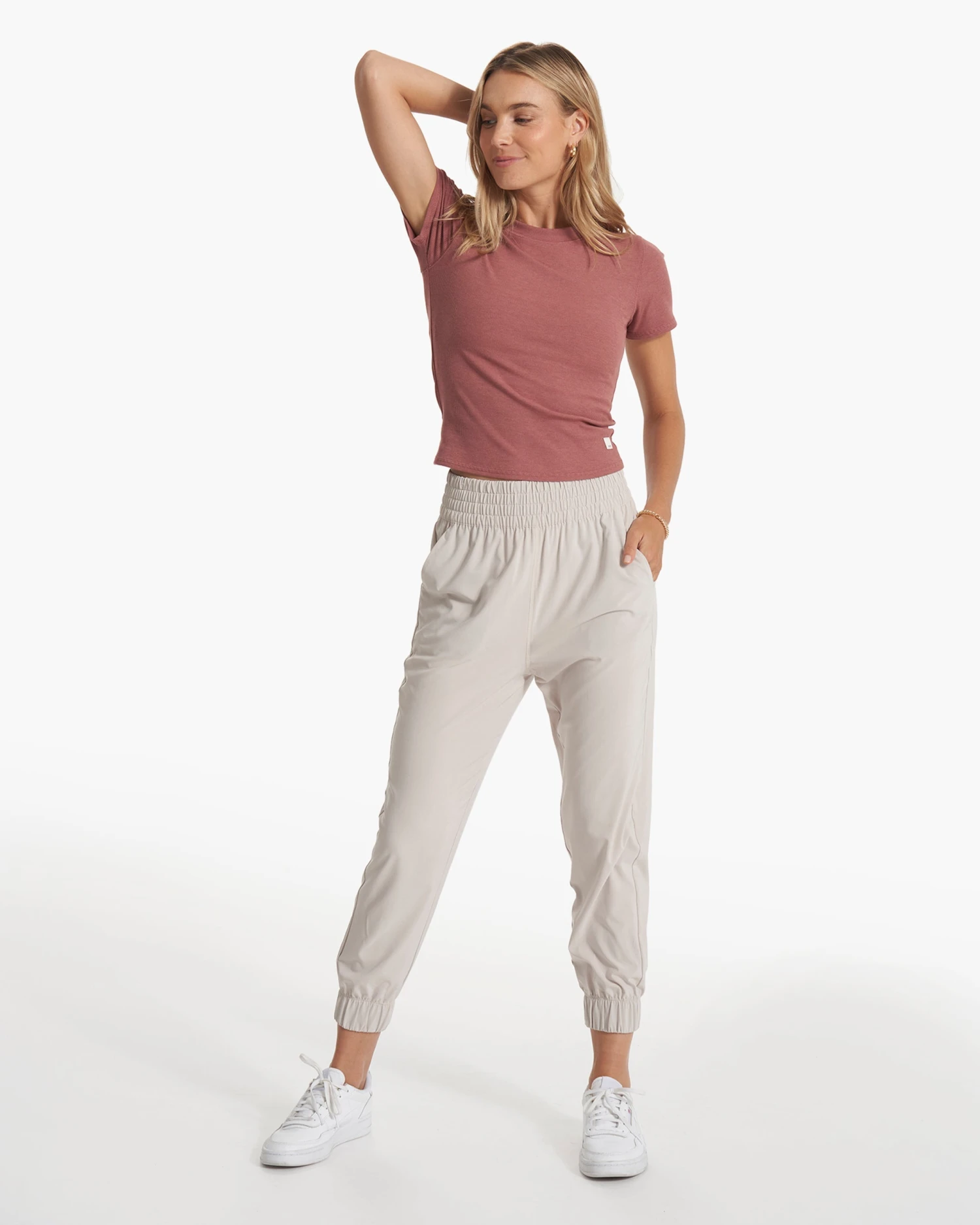 Pose Fitted Tee | Rosewood Heather 8 Pose Fitted Tee | Rosewood Heather - Image 6
