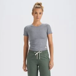 Pose Fitted Tee | Medium Heather Grey 17 Pose Fitted Tee | Medium Heather Grey -TrendSphere VW169MHG 1