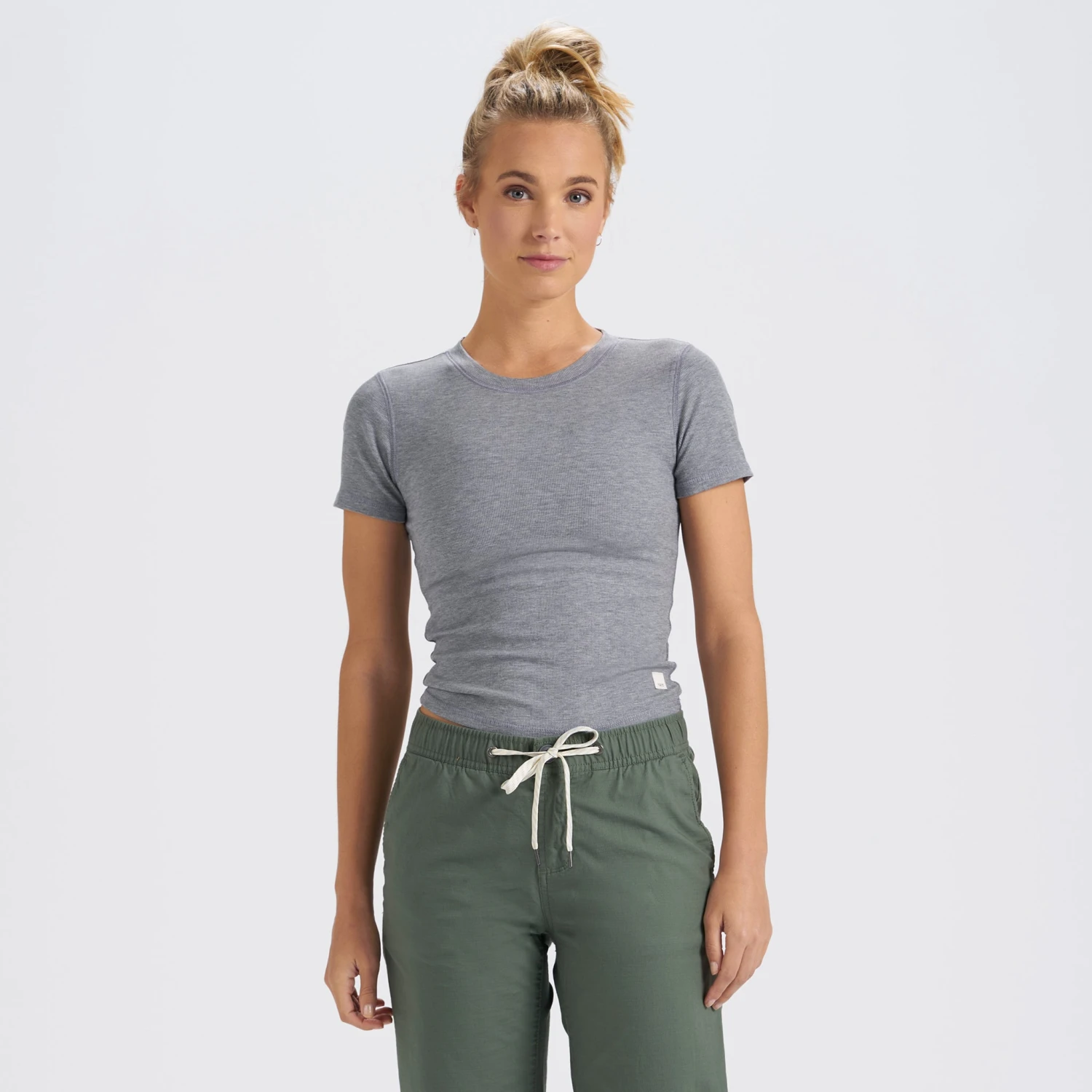 Pose Fitted Tee | Medium Heather Grey 9 Pose Fitted Tee | Medium Heather Grey - Image 7