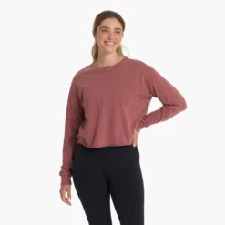 Long-Sleeve Coast Tee | Rosewood 19 Long-Sleeve Coast Tee | Rosewood -TrendSphere VW170RSD 02598