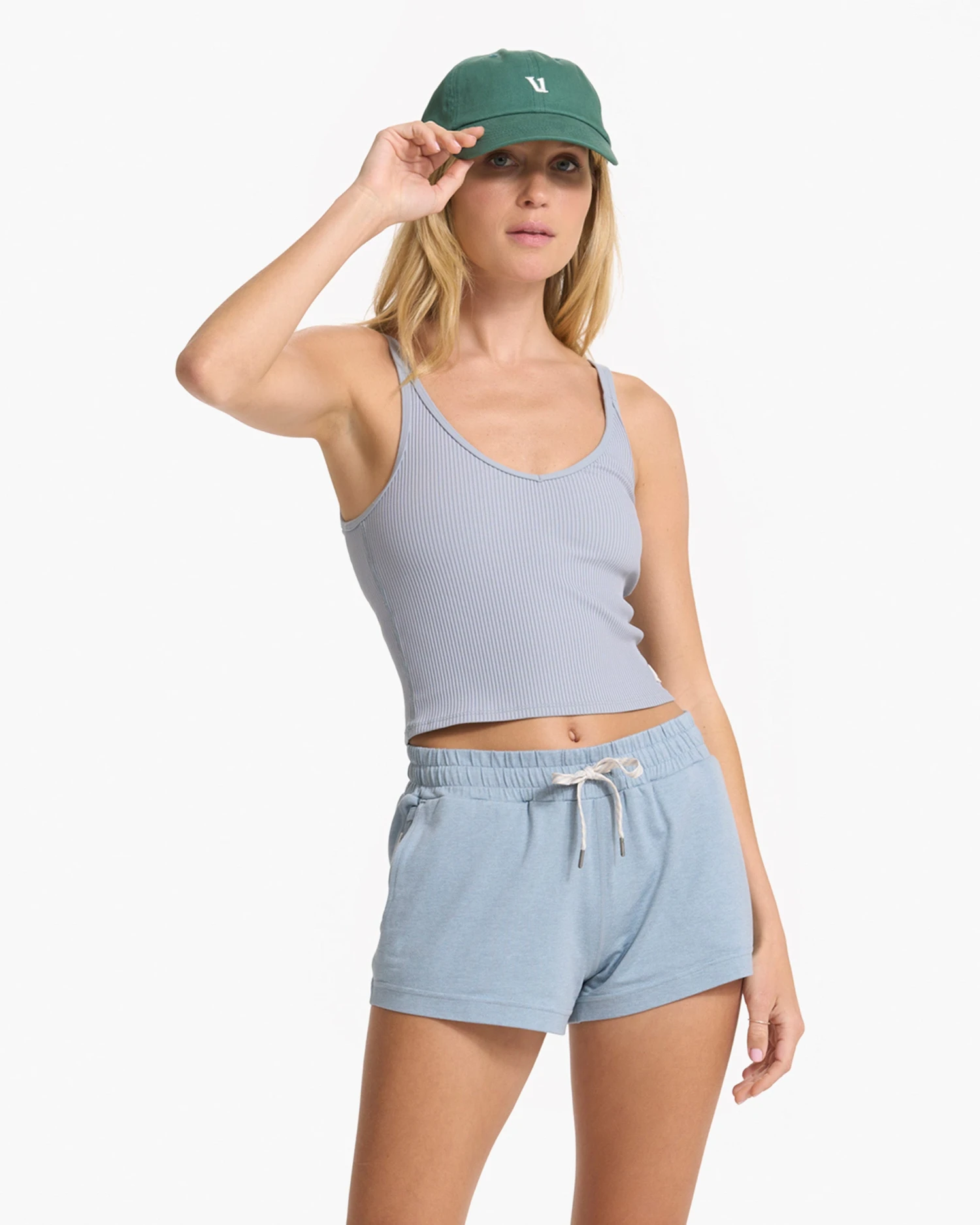 Rib Crop Tank | Light Cloud 3 Rib Crop Tank | Light Cloud