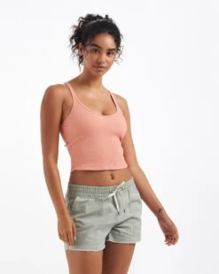 Rib Crop Tank | Light Cinnamon