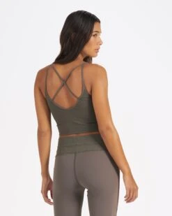 Rib Crop Tank | Oregano -TrendSphere VW189ORE 4824