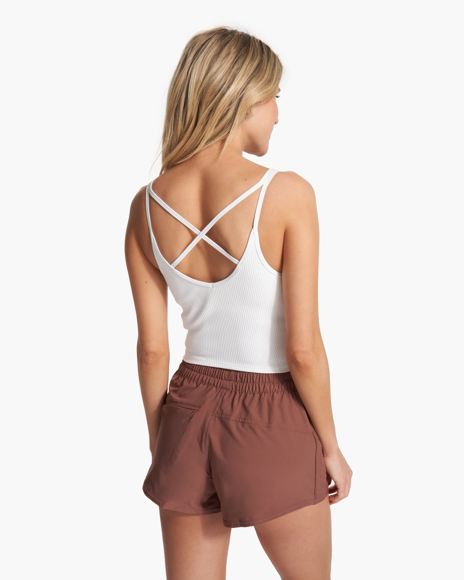 Rib Crop Tank | White 5 Rib Crop Tank | White - Image 3