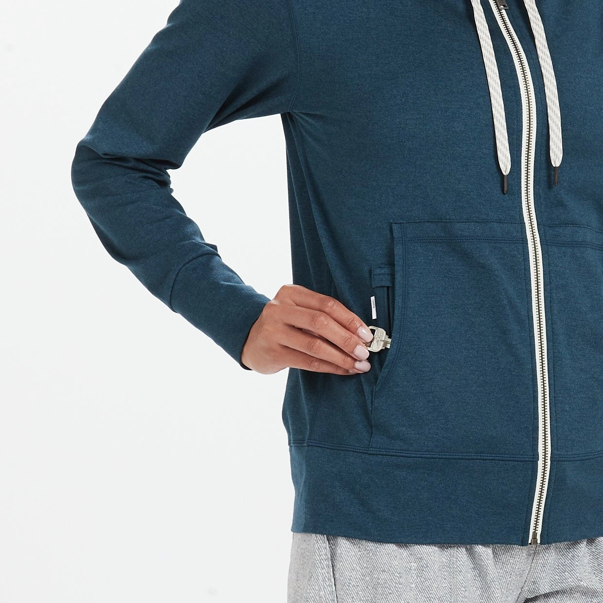 Halo Performance Hoodie | Indigo Heather 7 Halo Performance Hoodie | Indigo Heather - Image 5