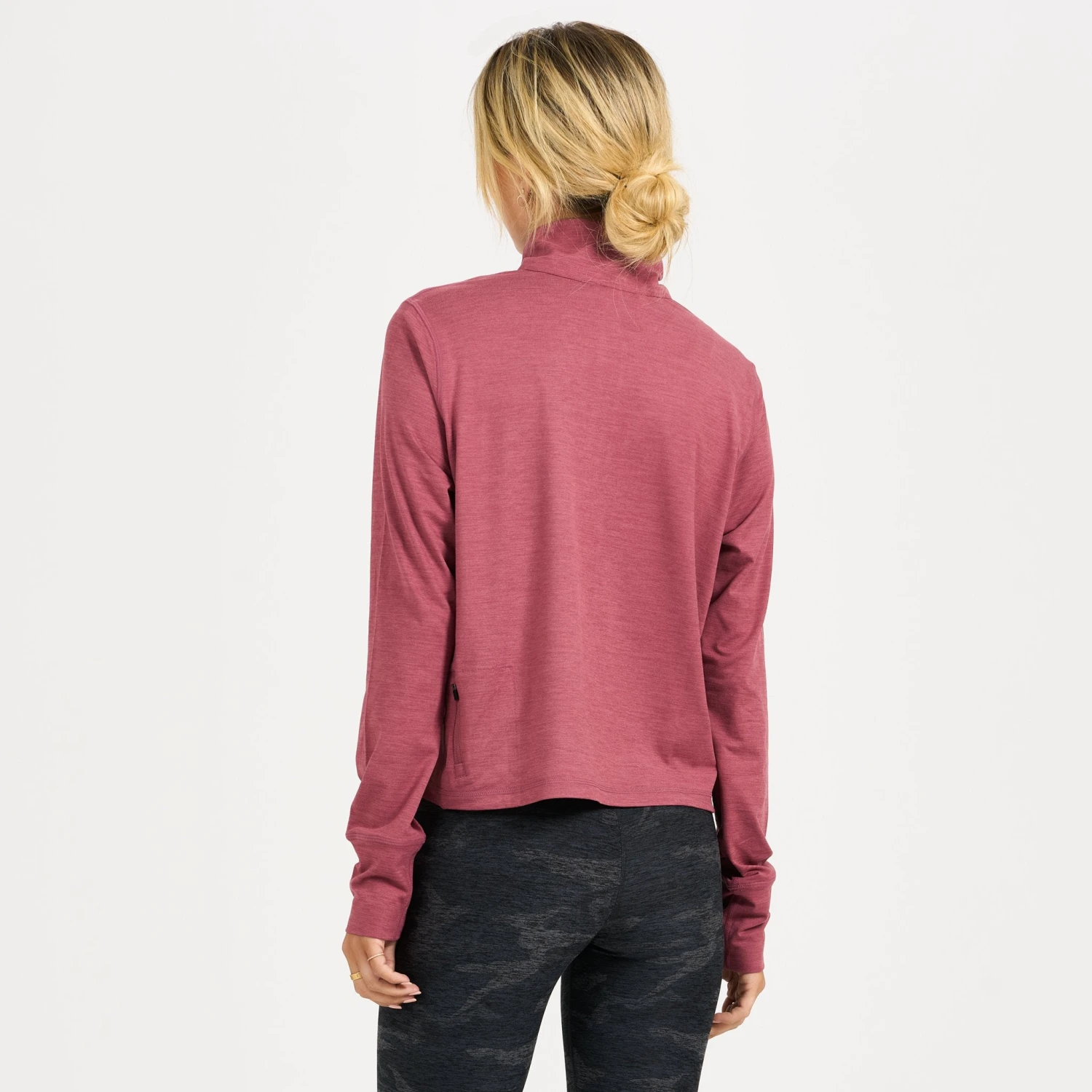Crescent Half Zip | Desert Rose Heather 4 Crescent Half Zip | Desert Rose Heather - Image 2