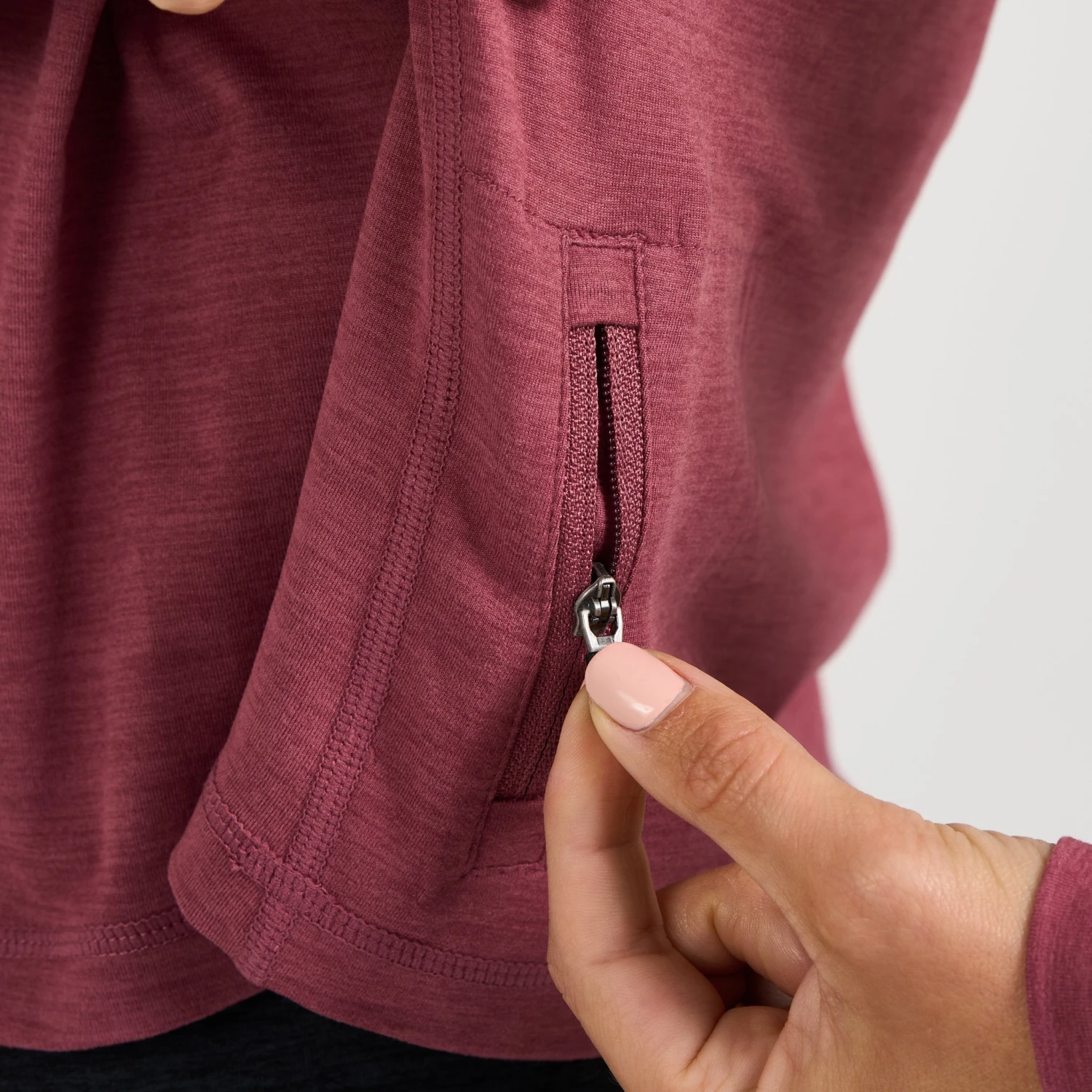 Crescent Half Zip | Desert Rose Heather 6 Crescent Half Zip | Desert Rose Heather - Image 4