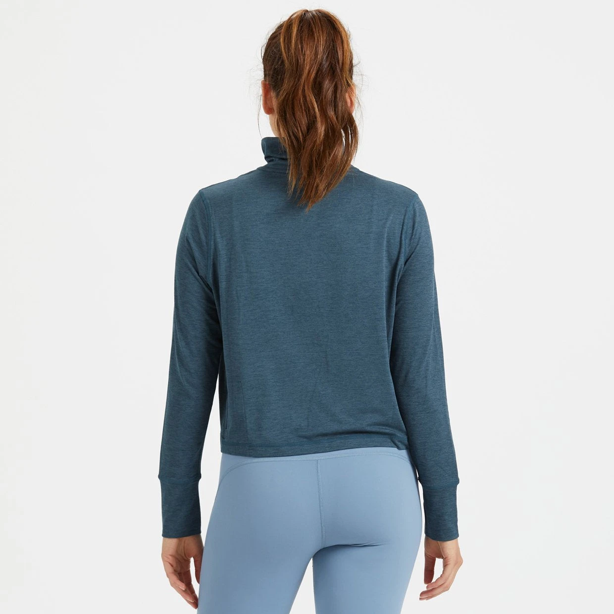 Crescent Half Zip | Indigo Heather 4 Crescent Half Zip | Indigo Heather - Image 2