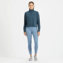 Crescent Half Zip | Indigo Heather 8 Crescent Half Zip | Indigo Heather -TrendSphere VW220HTI 4
