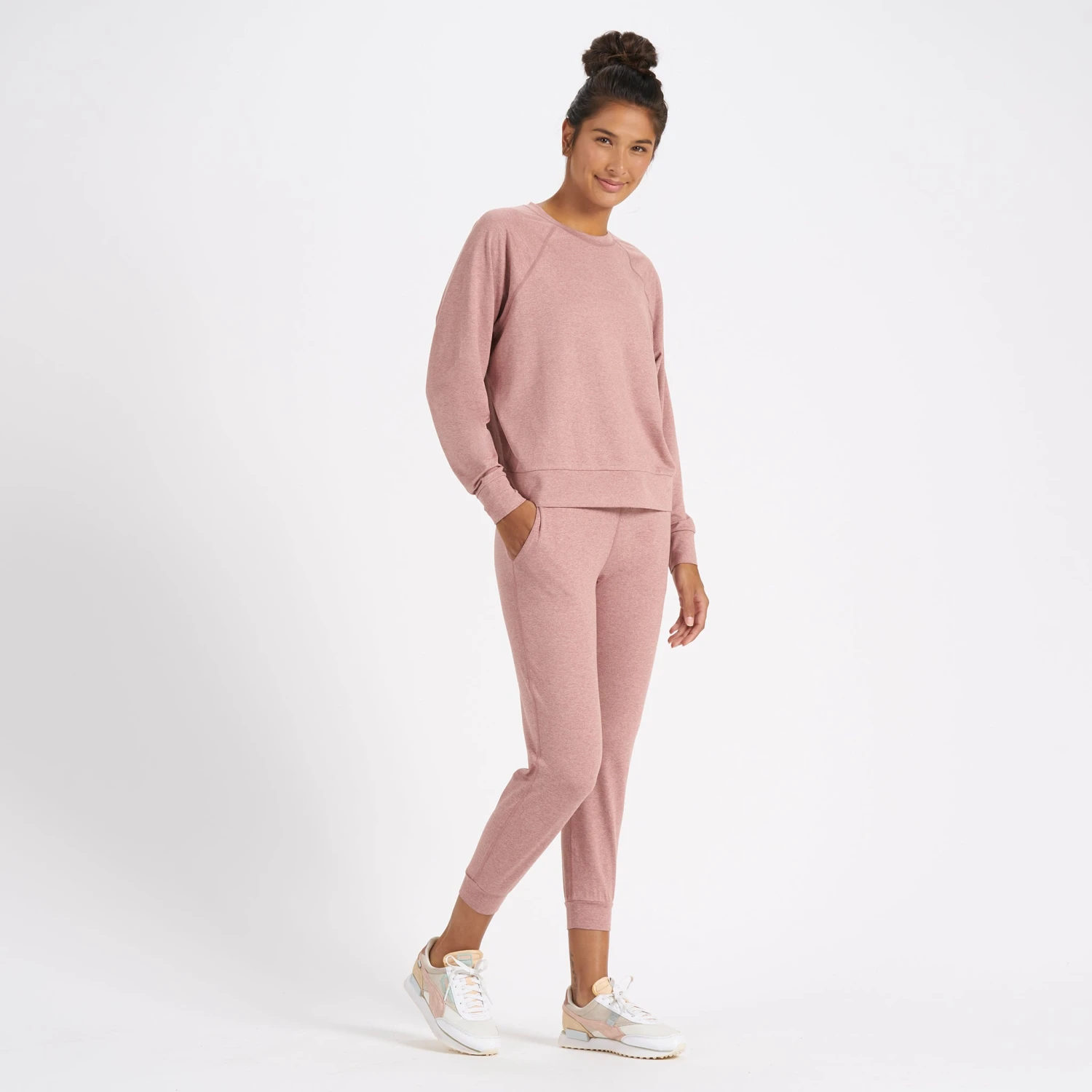 Long-Sleeve Halo Crew | Burnt Clay Heather 7 Long-Sleeve Halo Crew | Burnt Clay Heather - Image 5