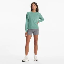 Long-Sleeve Halo Crew | Celadon Heather -TrendSphere VW241HCN 01001