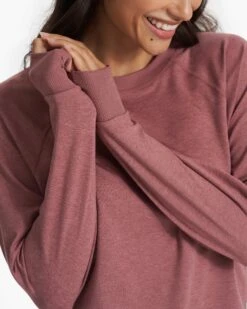 Long Sleeve Halo Crew | Marsala Heather -TrendSphere VW241HMA SP23 W ECOMM FLEECE 0717 FULL 1x1 22e79366 8ab9 4599 b9bd 0c791039e924