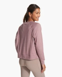 Long Sleeve Halo Crew | Orchid Heather -TrendSphere VW241HOD FA23 W ECOMM fleece BACK TOPS 7