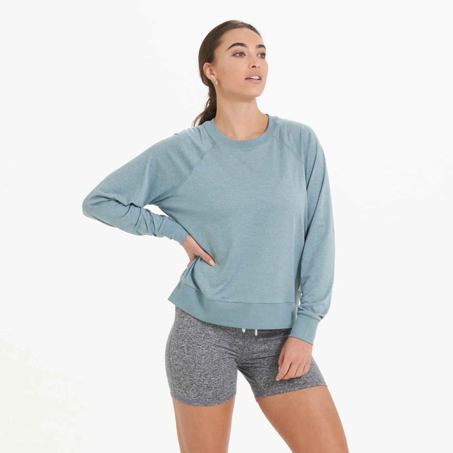 Long-Sleeve Halo Crew | Shade Heather 4 Long-Sleeve Halo Crew | Shade Heather - Image 2