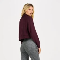 Halo Crop Funnel Neck | Cerise Heather -TrendSphere VW255HCE 3 36732db0 d586 4ca0 b5a4 f3fc3e046880