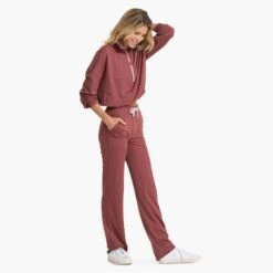 Halo Relaxed Half Zip | Rosewood Heather -TrendSphere VW269HRO 1063
