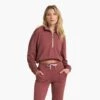 Halo Relaxed Half Zip | Rosewood Heather 2 Halo Relaxed Half Zip | Rosewood Heather -TrendSphere VW269HRO 1070