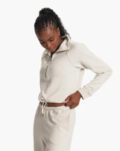 Sedona Half Zip | Salt -TrendSphere VW274SAL FA23 W ECOMM fleece FRONT ALT TOPS 5