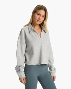 Sedona Polo | Light Heather Grey -TrendSphere VW290LHG FA23 W ECOMM fleece FRONT ALT TOPS 15