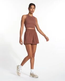 Villa Short | Hazelnut -TrendSphere VW3015HZN FA23 W ECOMM SHORTS FRONT BOTTOMS 1