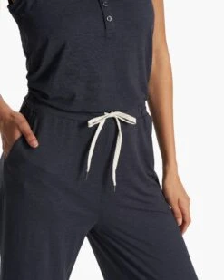 Falls Jumpsuit | Midnight Heather -TrendSphere VW4004HMD FA23 W ECOMM PANTS DETAIL 7 re touched
