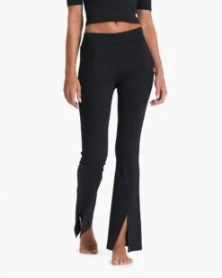 Lux Rib Split Bootcut | Black