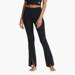 Lux Rib Split Bootcut | Black -TrendSphere VW4042BLK SP23 W ECOMM BOTTOM 6941 1x1 577d5dcb 768e 435d bfcc bf34976ff7be