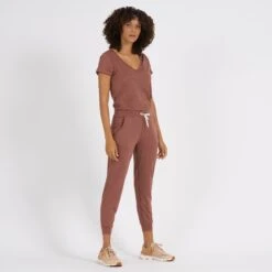 All Day Jumpsuit | Terracotta Heather 9 All Day Jumpsuit | Terracotta Heather -TrendSphere VW424HTE 3