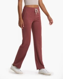 Halo Wide Leg Flare Pant | Rosewood Heather 14 Halo Wide Leg Flare Pant | Rosewood Heather -TrendSphere VW425HRO FA22 W ECOMM BOTTOM 02635