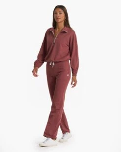 Halo Wide Leg Flare Pant | Rosewood Heather 18 Halo Wide Leg Flare Pant | Rosewood Heather -TrendSphere VW425HRO FA22 W ECOMM FULL 02608