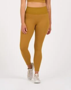 Rib Studio Legging | Dark Golden -TrendSphere VW428DGL 5