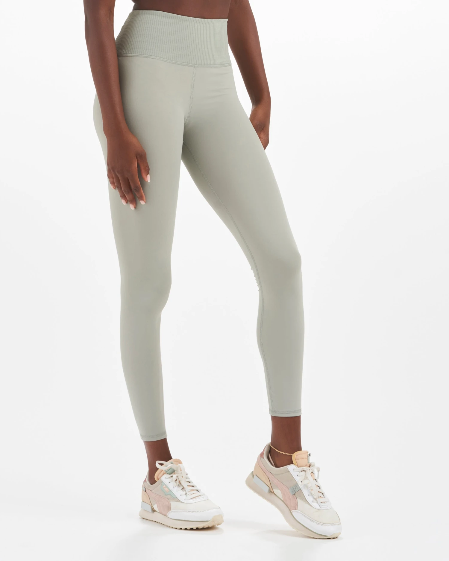 Rib Studio Legging | Eucalyptus 4 Rib Studio Legging | Eucalyptus - Image 2