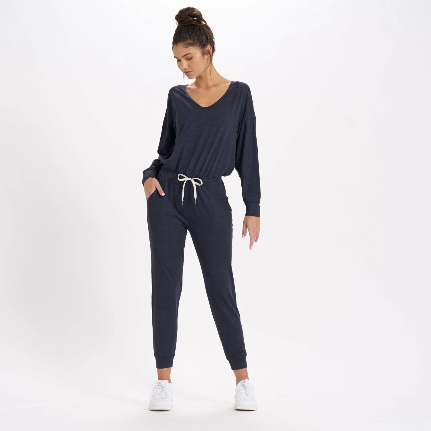 Long-Sleeve Lux Jumpsuit | Midnight Heather 3 Long-Sleeve Lux Jumpsuit | Midnight Heather