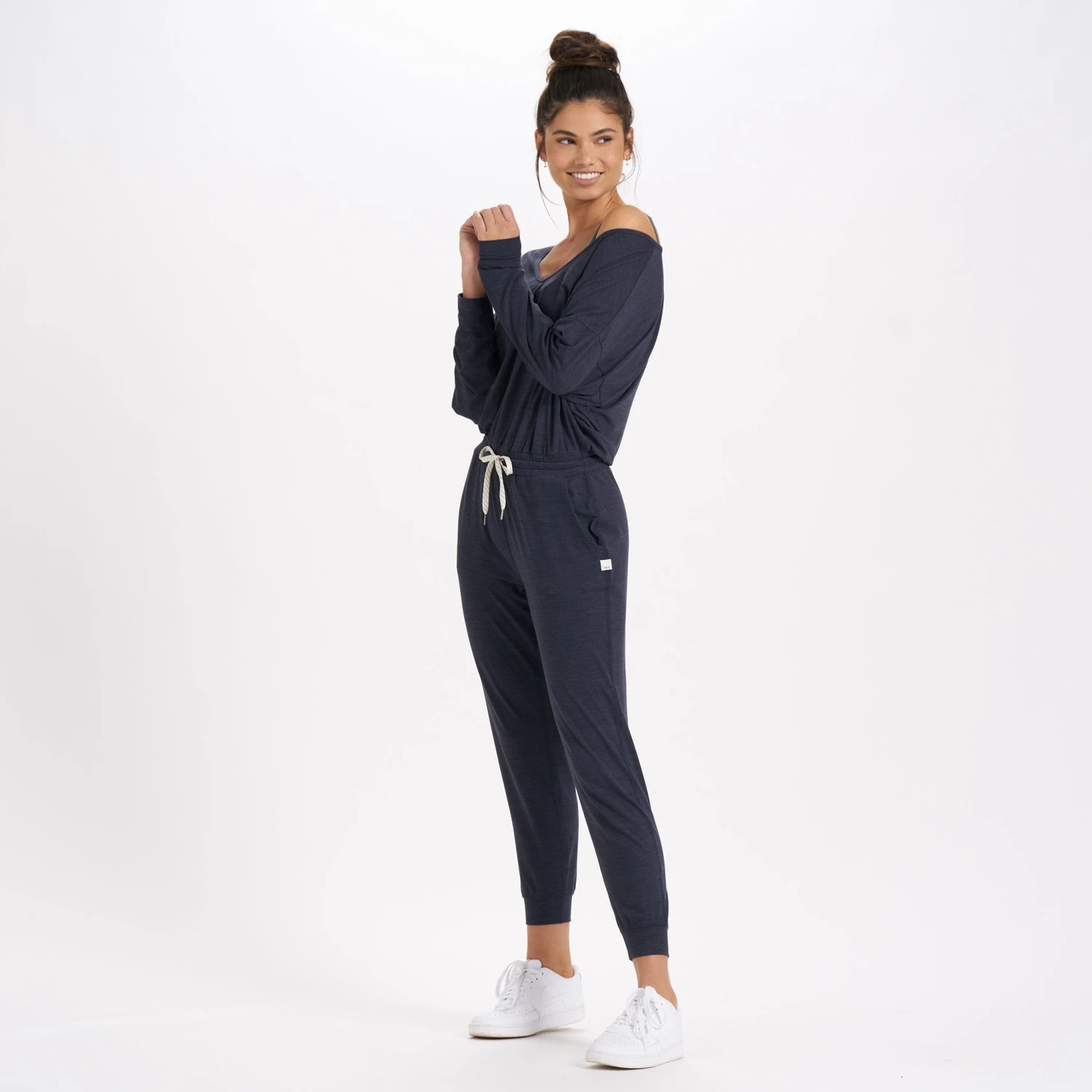 Long-Sleeve Lux Jumpsuit | Midnight Heather 4 Long-Sleeve Lux Jumpsuit | Midnight Heather - Image 2