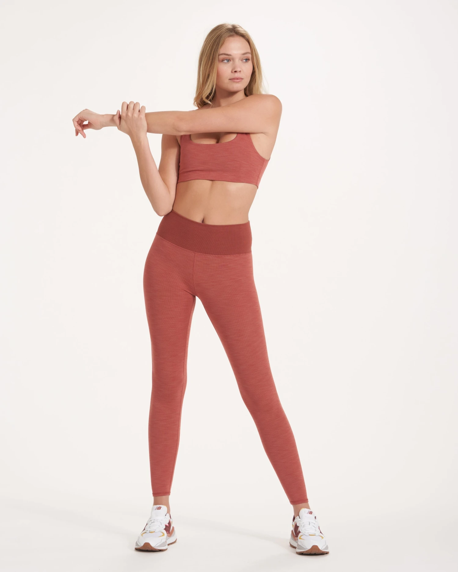 Lux Rib Studio Legging | Cinnamon Heather 4 Lux Rib Studio Legging | Cinnamon Heather - Image 2