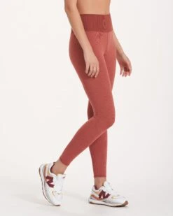 Lux Rib Studio Legging | Cinnamon Heather 12 Lux Rib Studio Legging | Cinnamon Heather -TrendSphere VW442CIH 0775