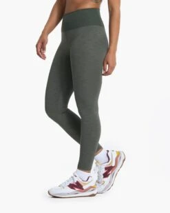 Lux Rib Studio Legging | Dusty Pine Heather