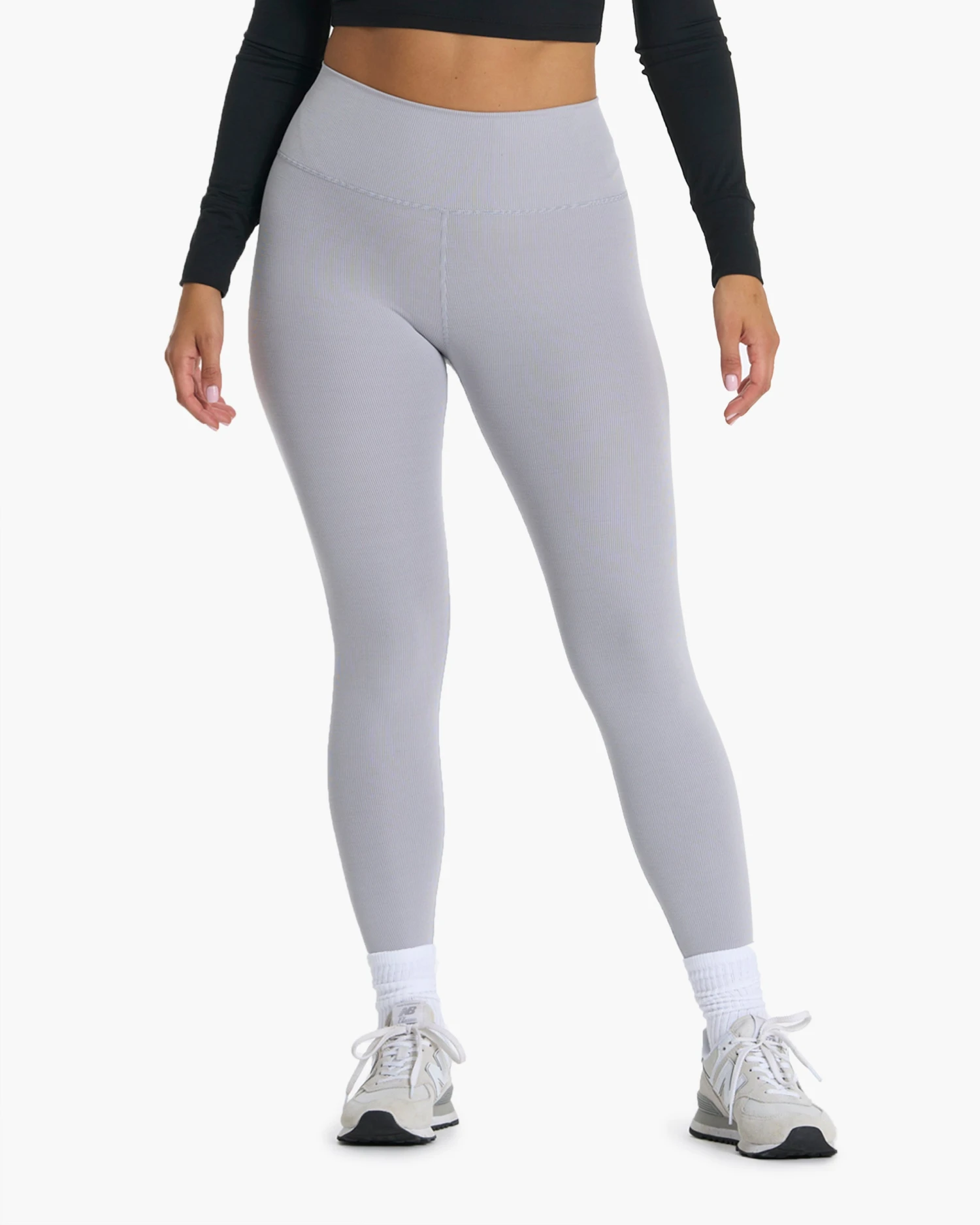 Lux Rib Studio Legging | Pale Grey Heather 9 Lux Rib Studio Legging | Pale Grey Heather - Image 7