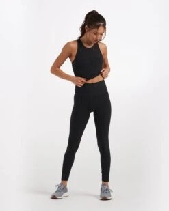 Clean Elevation Legging-Long | Black Heather -TrendSphere VW444 LHBK 4