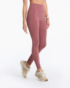 Studio Pocket Legging-Long | Rosewood -TrendSphere VW446 LRSD 1688
